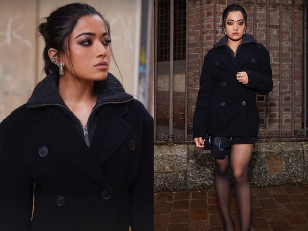 Rashmika mandanna rocks her style at the onitsuka tiger show at milan fashion week