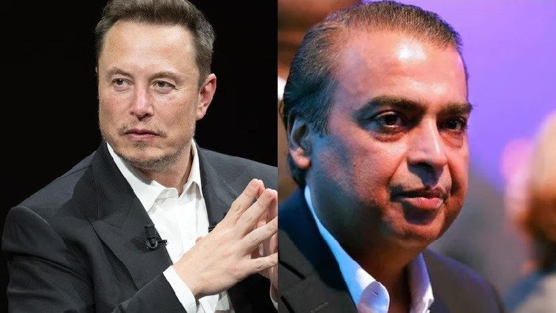 Elon musk and mukesh ambani face to face in india over satellite spectrum allocation