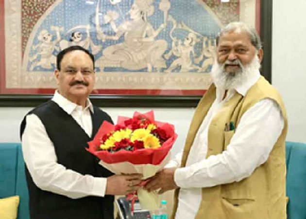 BJP leader anil vij meet JP nadda