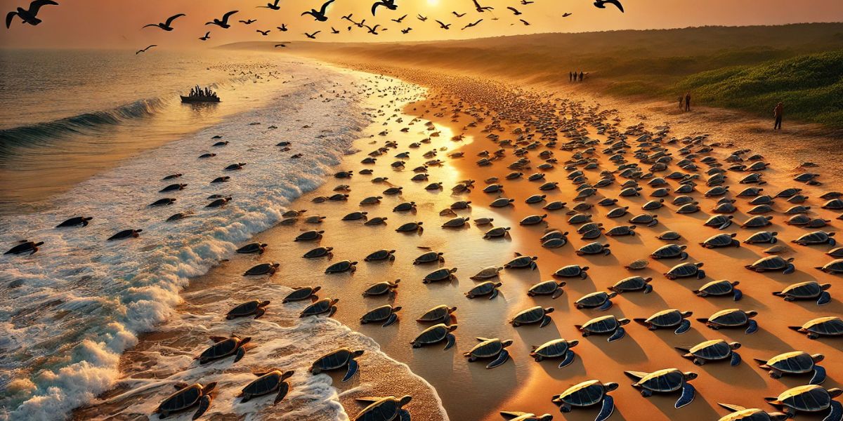 Lakhs of Turtles Arrive in Odisha for Nesting, Beaches Filled with Marine Life