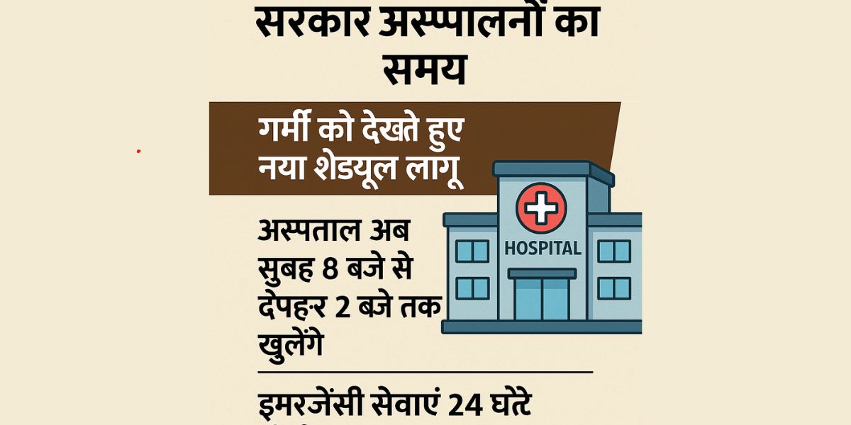 à¤ªà¤‚à¤œà¤¾à¤¬ à¤®à¥‡à¤‚ à¤¬à¤¦à¤²à¤¾ à¤¸à¤°à¤•à¤¾à¤°à¥€ à¤…à¤¸à¥à¤ªà¤¤à¤¾à¤²à¥‹à¤‚ à¤•à¤¾ à¤¸à¤®à¤¯, à¤—à¤°à¥à¤®à¥€ à¤•à¥‹ à¤¦à¥‡à¤–à¤¤à¥‡ à¤¹à¥à¤ à¤¨à¤¯à¤¾ à¤¶à¥‡à¤¡à¥à¤¯à¥‚à¤² à¤²à¤¾à¤—à¥‚: à¤‡à¤®à¤°à¤œà¥‡à¤‚à¤¸à¥€ à¤¸à¥‡à¤µà¤¾à¤à¤‚ 24 à¤˜à¤‚à¤Ÿà¥‡ à¤°à¤¹à¥‡à¤‚à¤—à¥€ à¤šà¤¾à¤²à¥‚