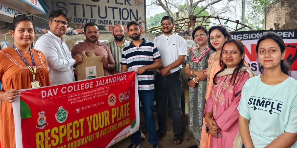 DAV College Jalandhar Organizes â€œRespect Your Plateâ€ Food Waste Awareness Campaign