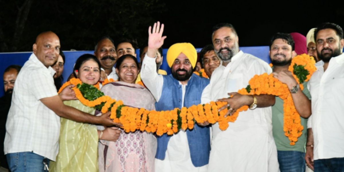 CM Bhagwant Mann Slams Opponents in Ludhiana, Bats for Honest Politics and AAP Candidate Sanjeev Arora