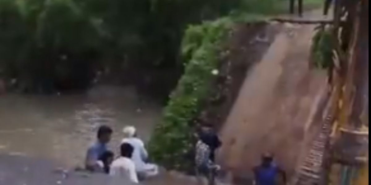 Second Bridge Collapse in Gujarat Within a Week â€“ 8 People Fall in Junagadh Incident, All Rescued Safely