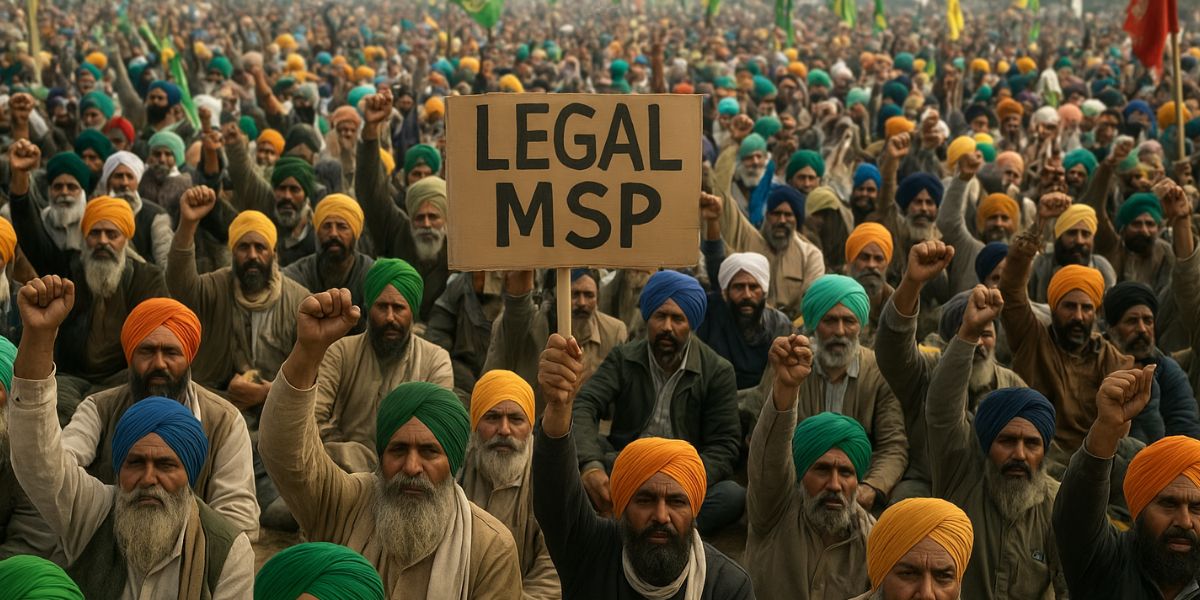 Massive Farmersâ€™ Gathering in Punjab: Protesters Demand Legal MSP Guarantee
